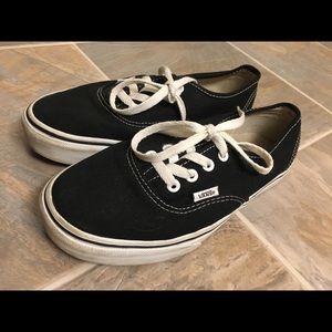 Black classic vans size 7.5 women